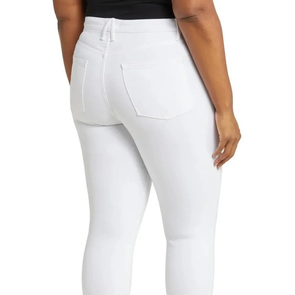 Good American Plus Size Good Straight High Waist Raw Hem Straight Leg Jean  20 - Picture 2 of 13